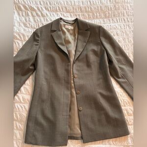 Classic Women's Gray Ross Mayer 100% Wool Blazer